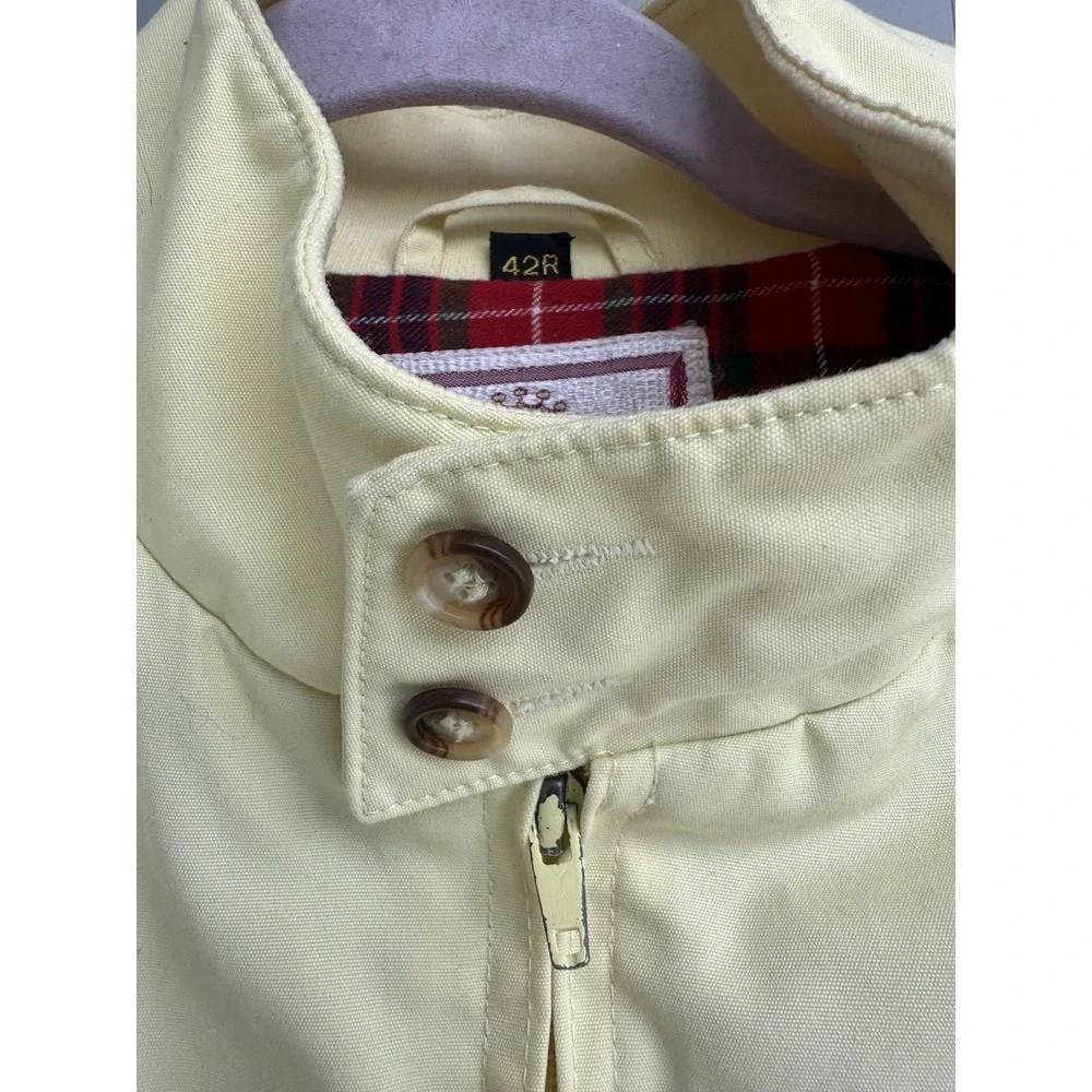 Vintage Baracuta‎ Men's G9 Harrington Jacket Classic Yellow Plaid Lined Sz 42R М